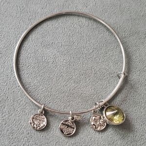 Silver Charm Bangle Bracelet
